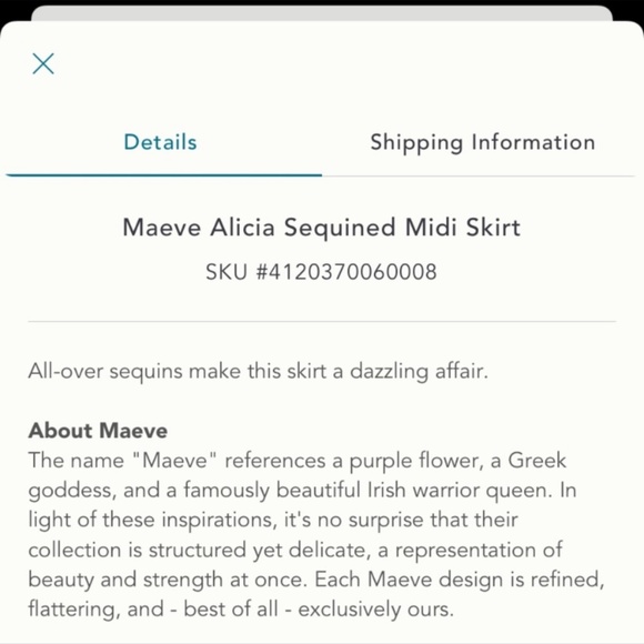 Anthropologie NWT Maeve Alicia Sequinned Skirt Size SP. - Picture 3 of 16